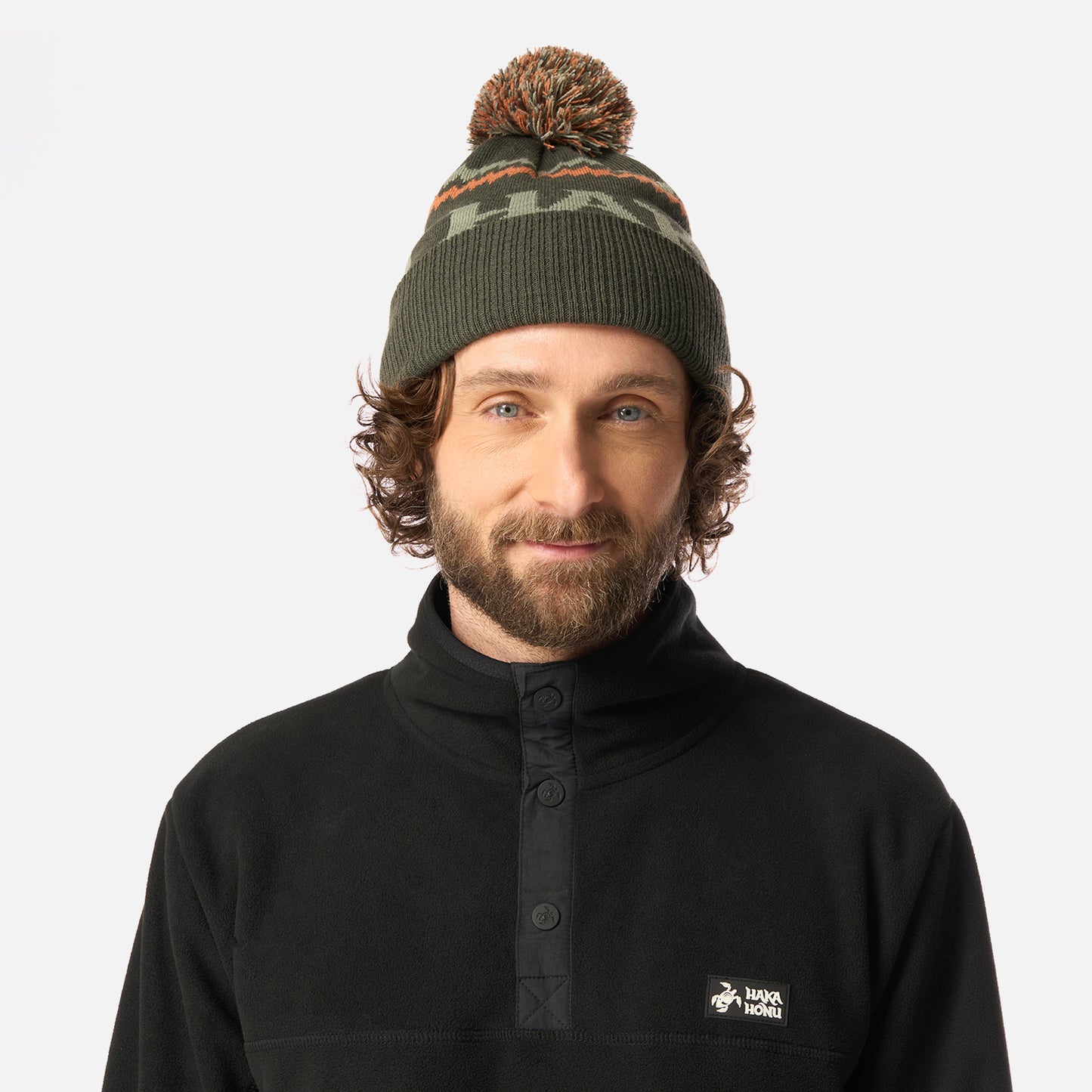 Gorro Unisex Yeco Logo Verde Militar Haka Honu
