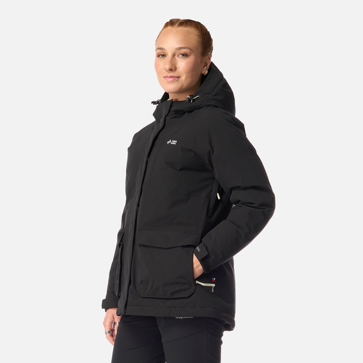 Chaqueta Mujer Diluvio Negro Haka Honu