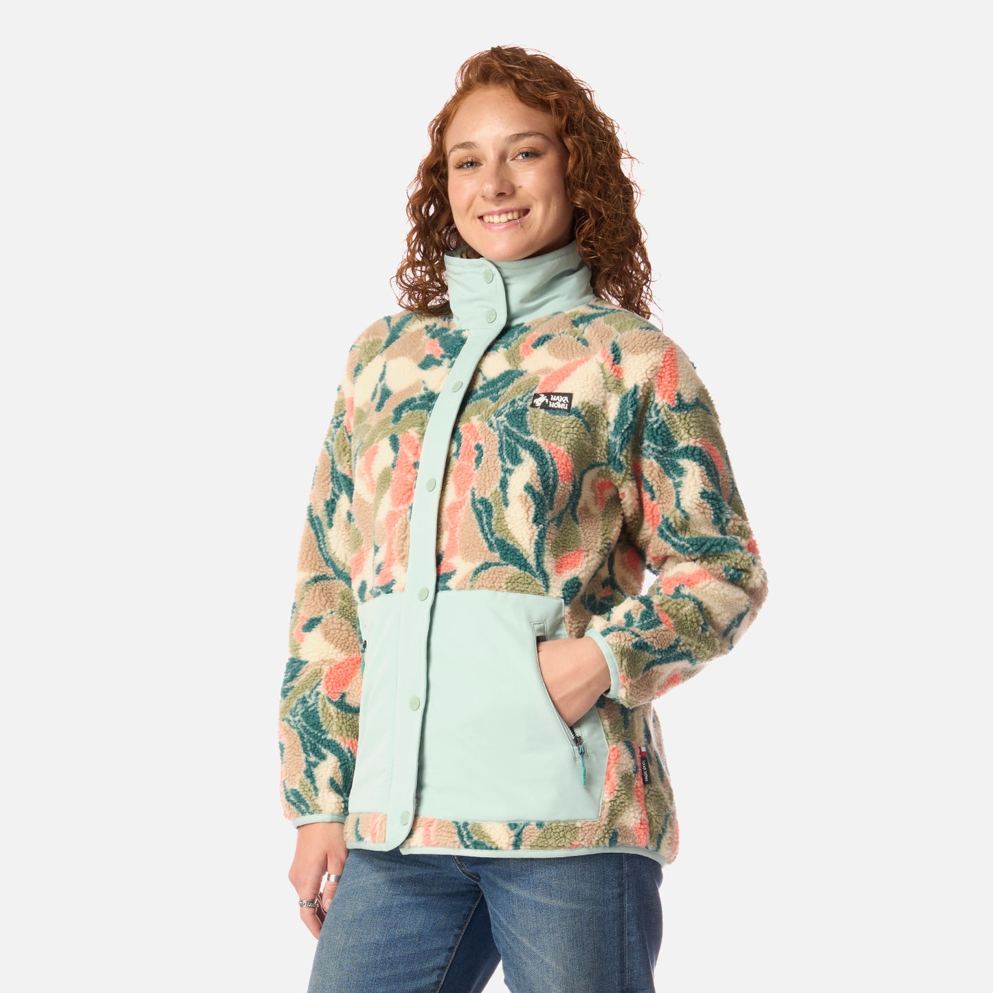 Polar Mujer Zip-porrito Print Celeste Haka Honu