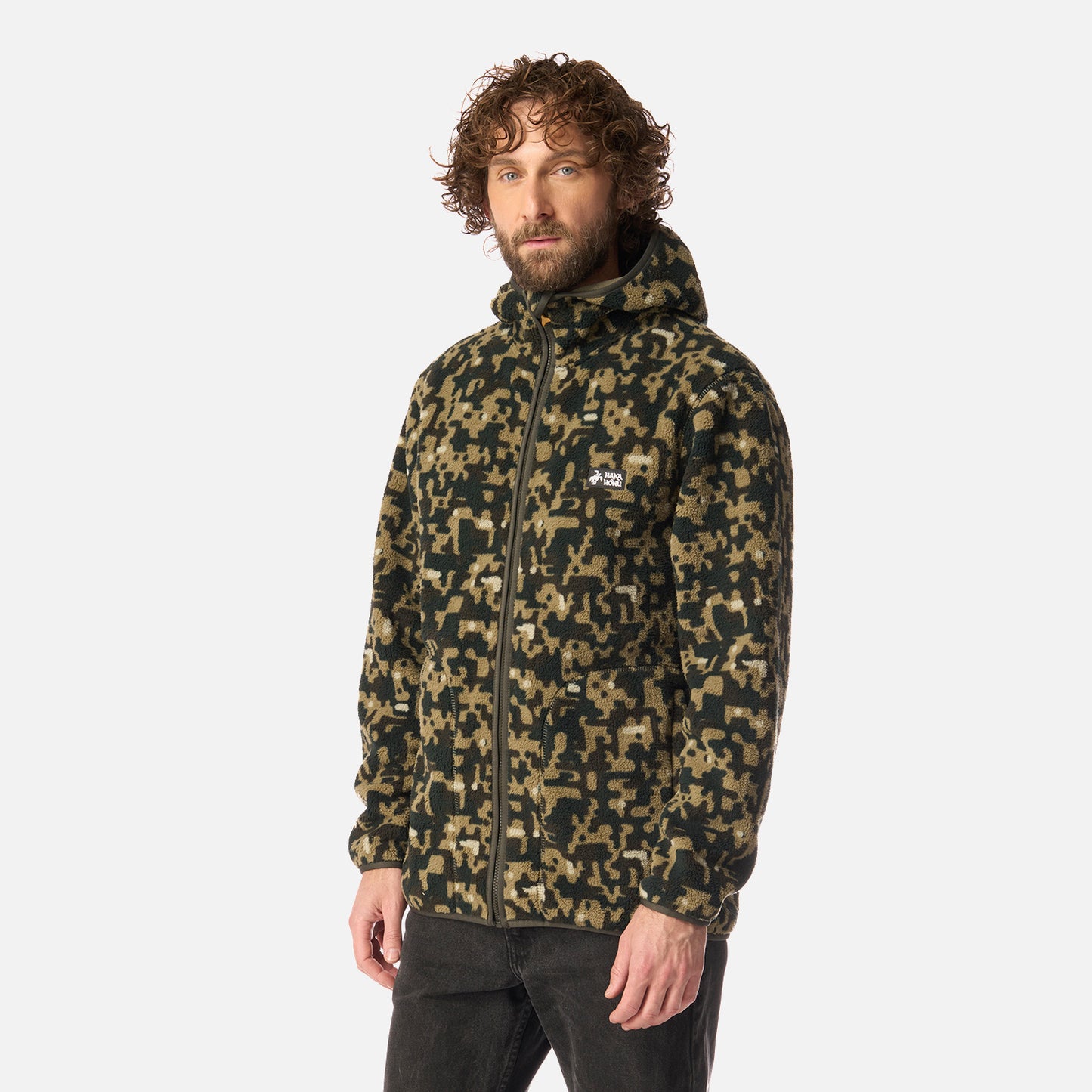 Polar Hombre Ñire Print Verde Militar Haka Honu