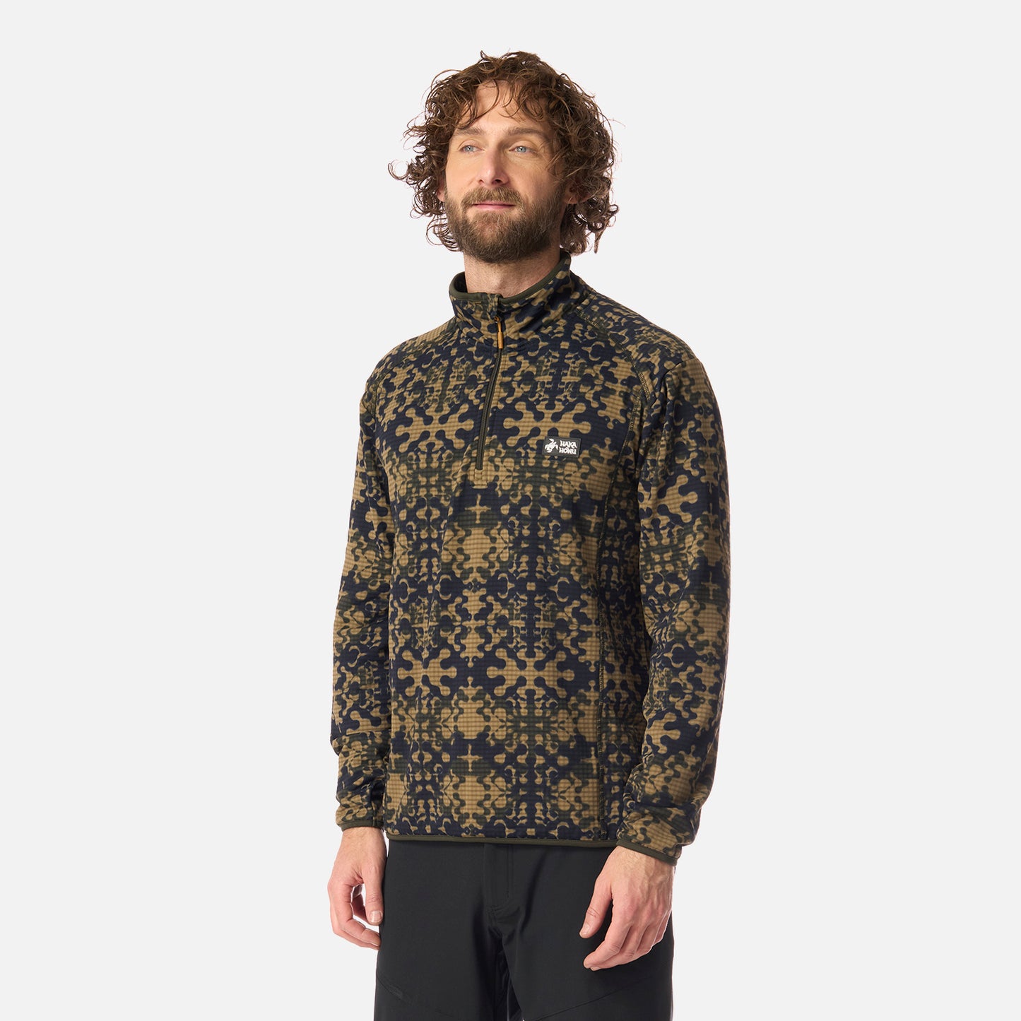 Polerón Hombre Taina Print Verde Militar Haka Honu