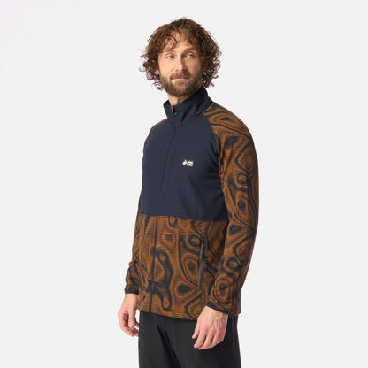 Polerón Hombre Taina Full Zip Print Café Haka Honu