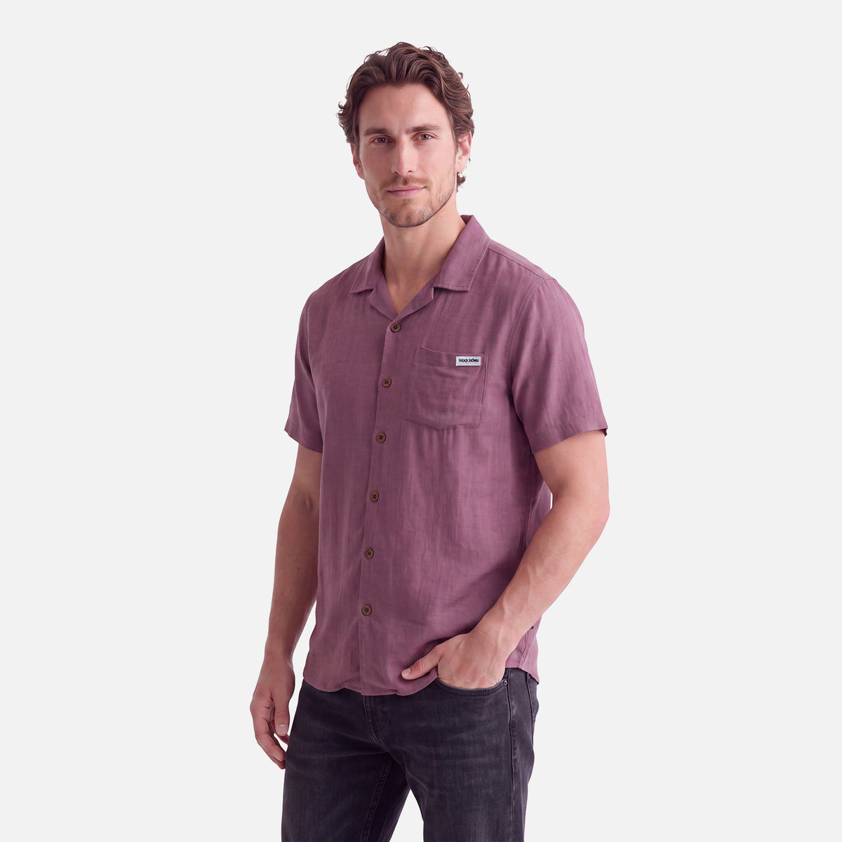 Camisa Hombre Linaje Lila Haka Honu