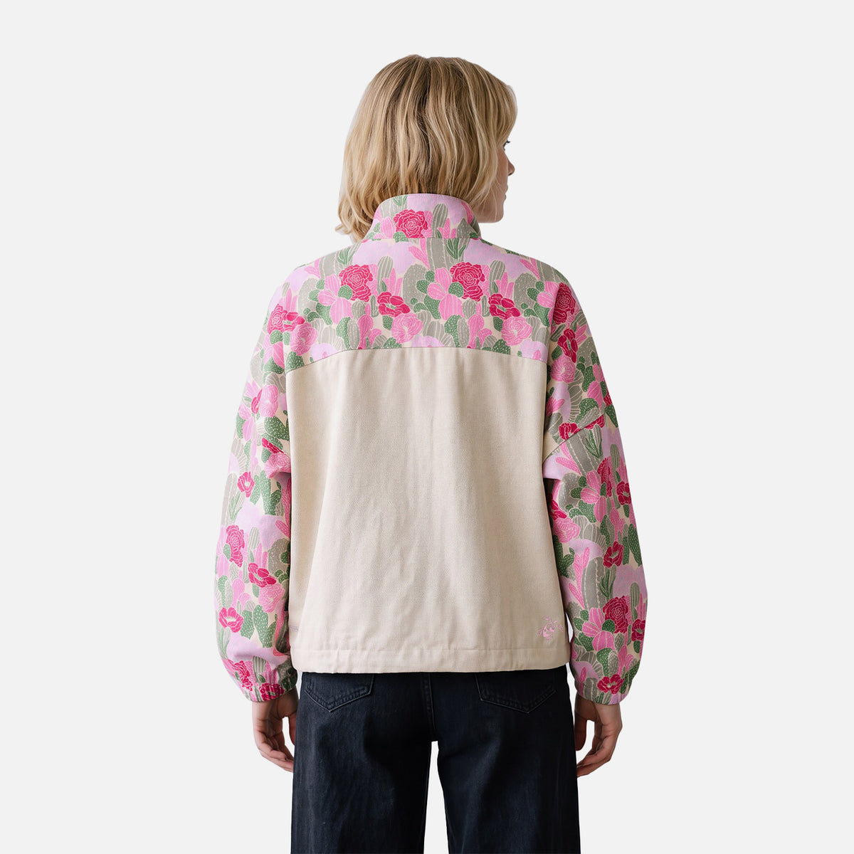 Chaqueta Mujer Hija Del Viento Print Crema Haka Honu