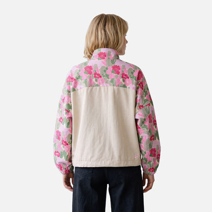 Chaqueta Mujer Hija Del Viento Print Crema Haka Honu
