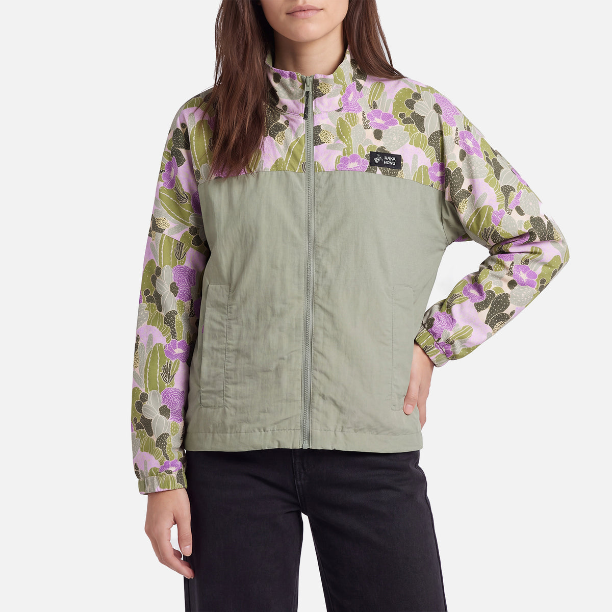 Chaqueta Mujer Hija Del Viento Print Laurel Haka Honu