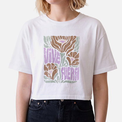Polera Mujer Floreada Blanco Haka Honu