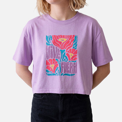 Polera Mujer Floreada Malva Haka Honu