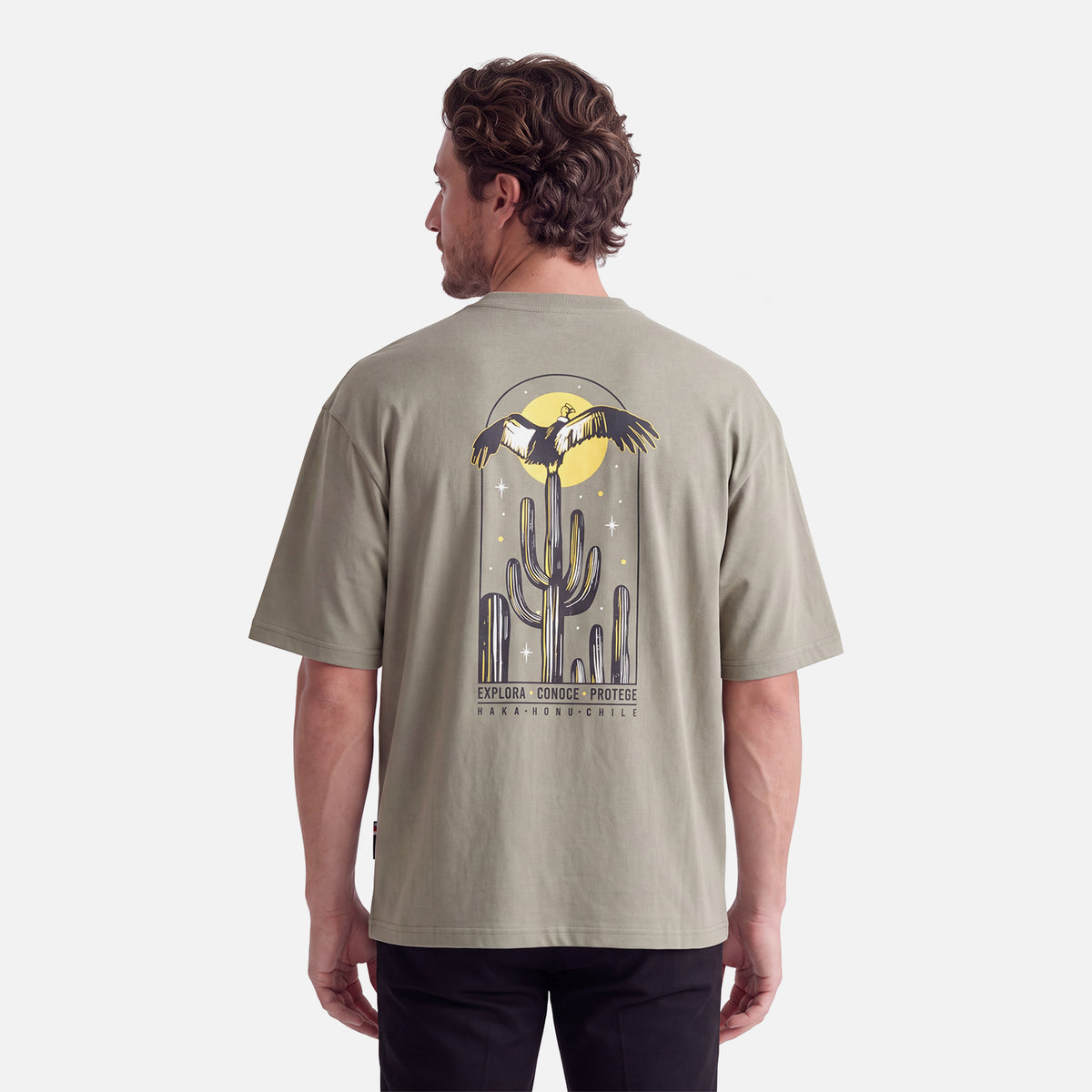 Polera Hombre Voy y Vuelvo Laurel Haka Honu
