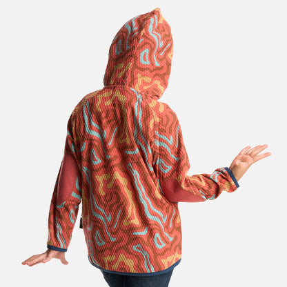 Polerón Niña Taina Poki Print Salmon Haka Honu