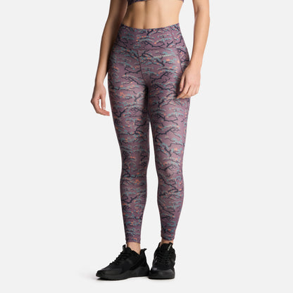 Calza Mujer Coihue Larga Print Morado Claro Haka Honu