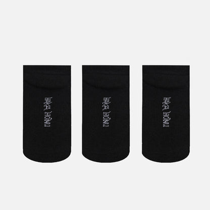 Calcetines Unisex Las Tres Puntas Pack Corto Negro Haka Honu