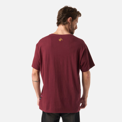 Polera Hombre Polo Burdeo Haka Honu