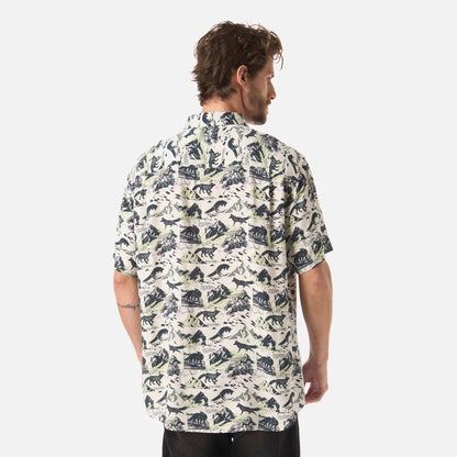 Camisa Hombre Good Karma Print Blanco Haka Honu