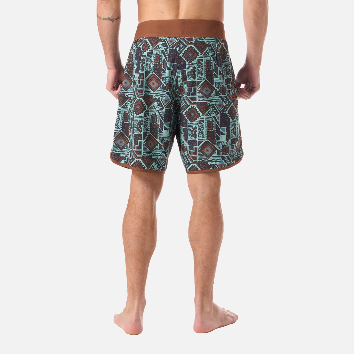 Traje de Baño Hombre Sorfer Print Mostaza Oscuro Haka Honu