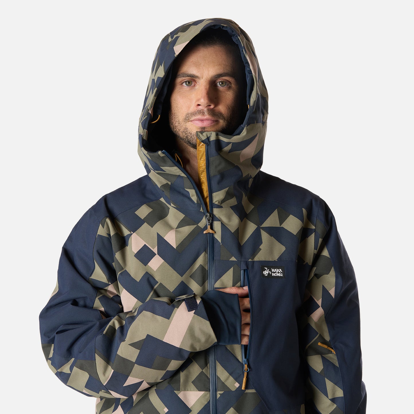Chaqueta Hombre Yeti Print Verde Oliva Haka Honu