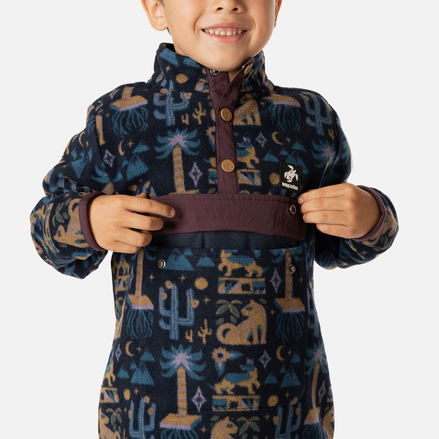 Polar Niño Tokerau Poki Print Azul Noche Haka Honu