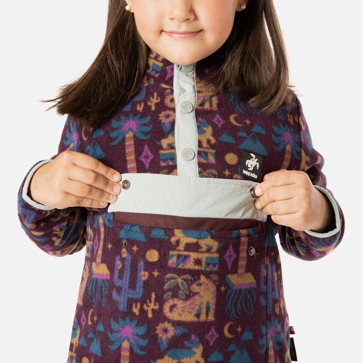 Polar Niña Tokerau Poki Print Burdeo Haka Honu