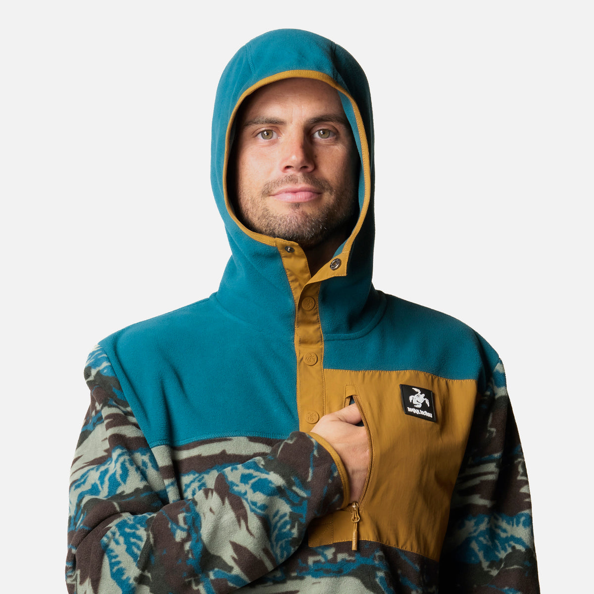 Polar Hombre Tokerau Hoody Print Petroleo Oscuro Haka Honu