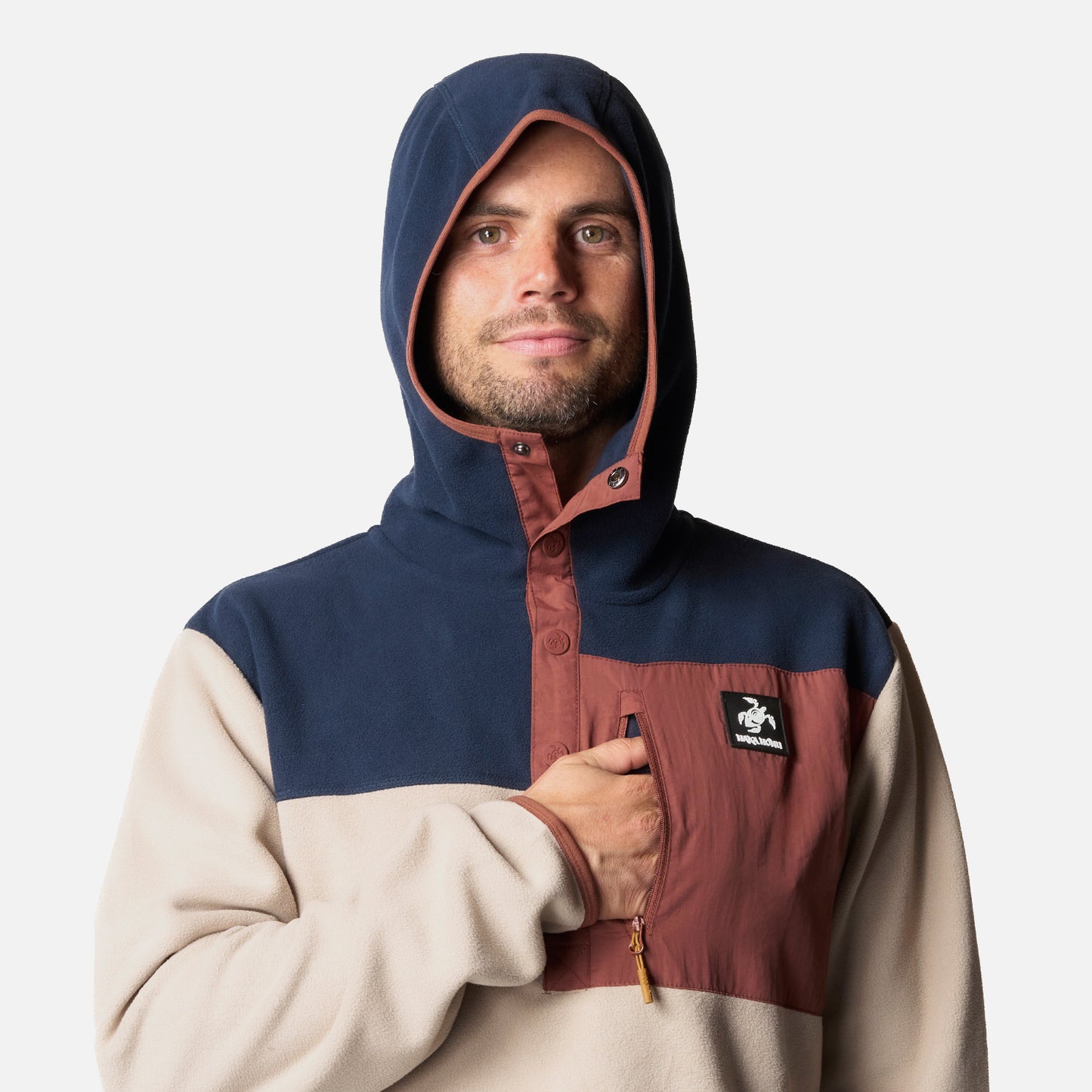 Polar Hombre Tokerau Hoody Taupe Haka Honu