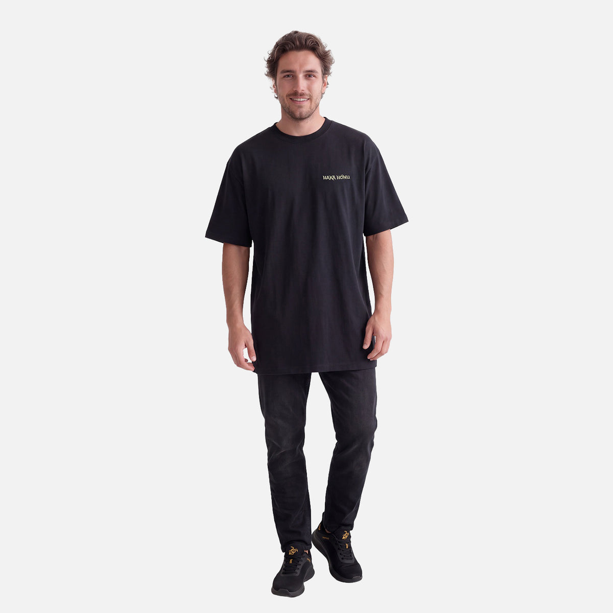 Polera Hombre Polo Negro Haka Honu