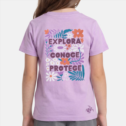 Polera Niña Juega Fuera Malva Haka Honu