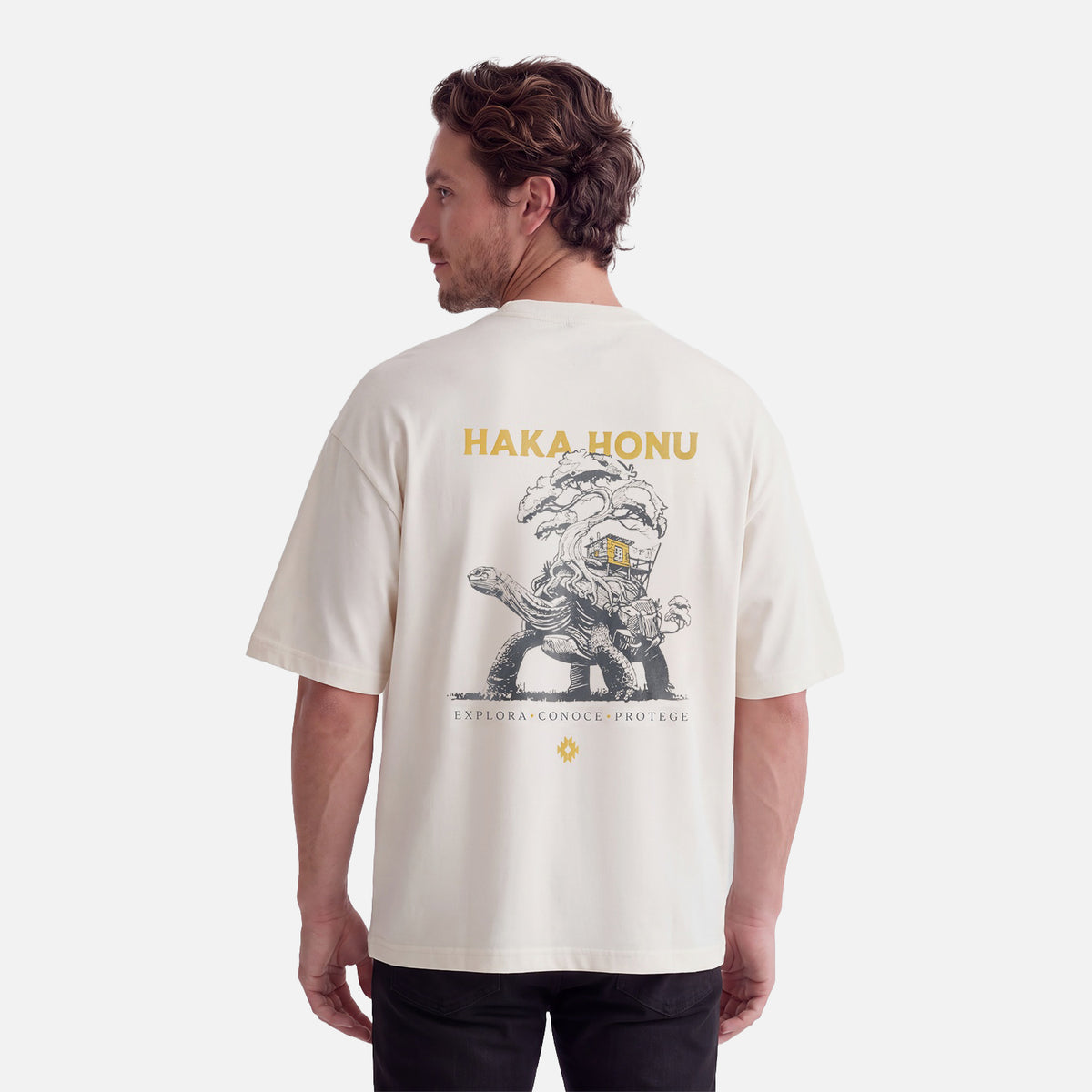 Polera Hombre Norte Grande Gris Claro Haka Honu