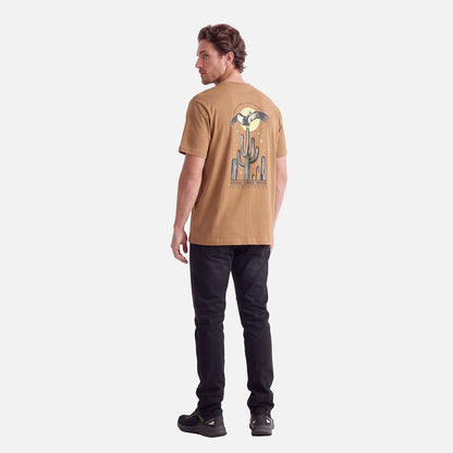 Polera Hombre Voy y Vuelvo Cafe Claro Haka Honu