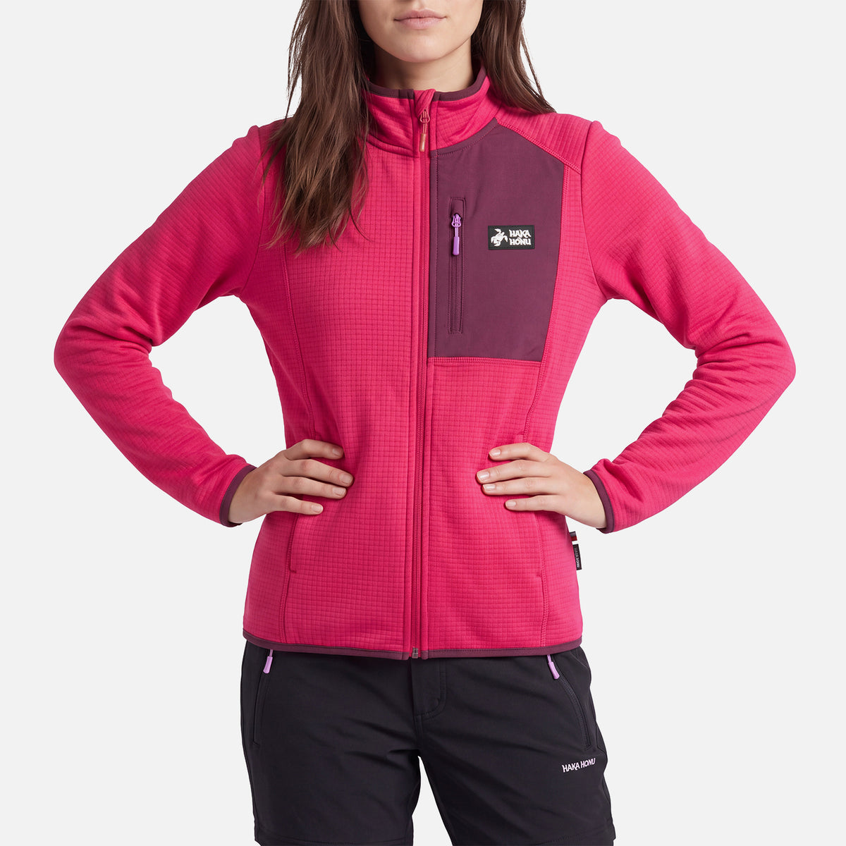Polerón Mujer Taina Full Zip Frambuesa Haka Honu