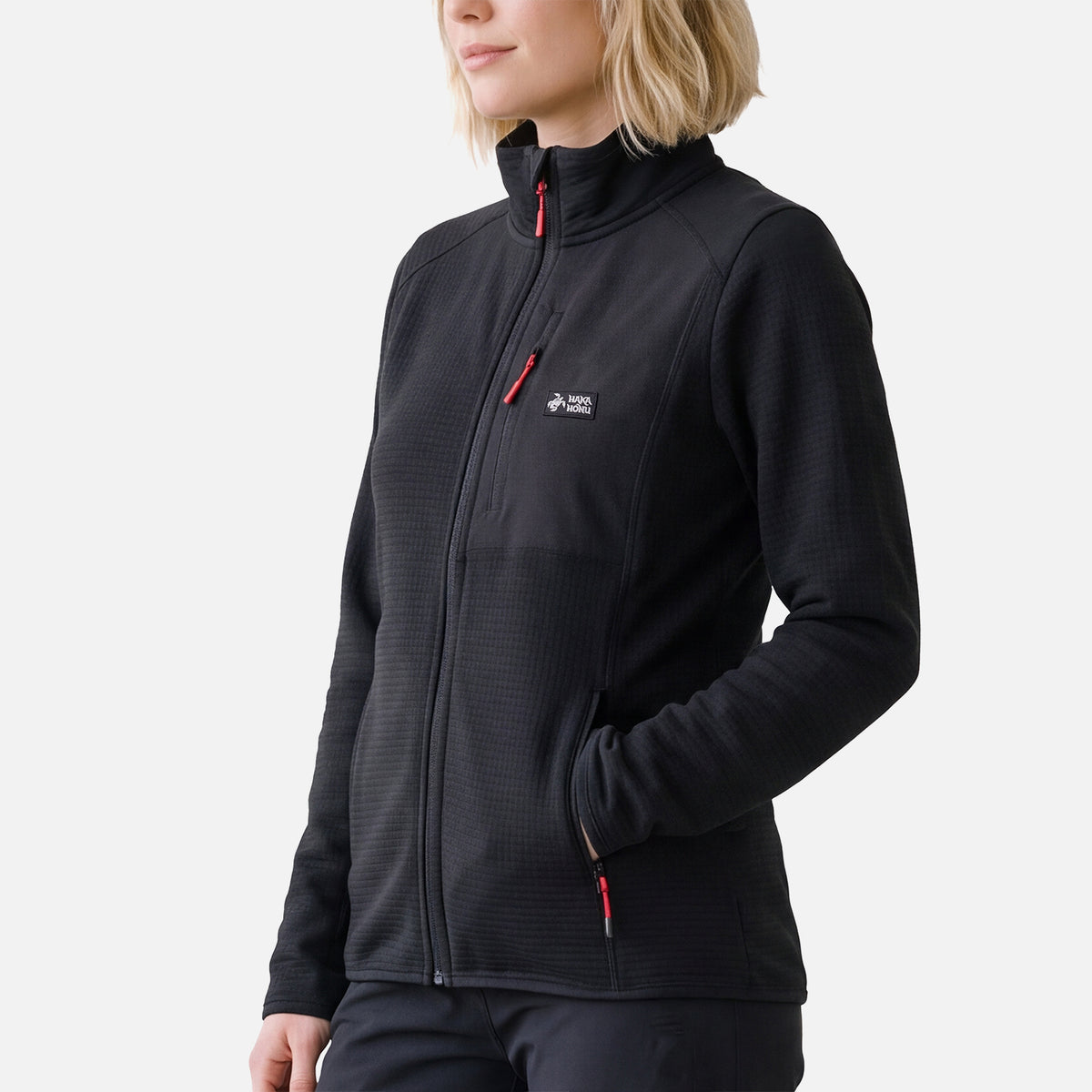 Polerón Mujer Taina Full Zip Negro Haka Honu
