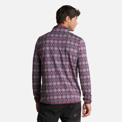 Poleron Hombre Taina Print Morado Haka Honu