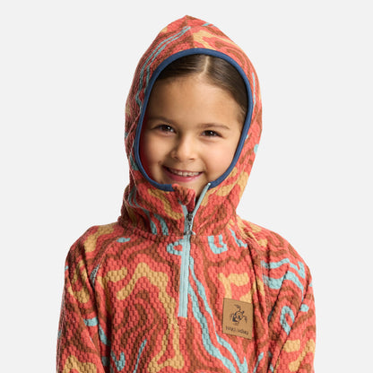 Polerón Niña Taina Poki Print Salmon Haka Honu