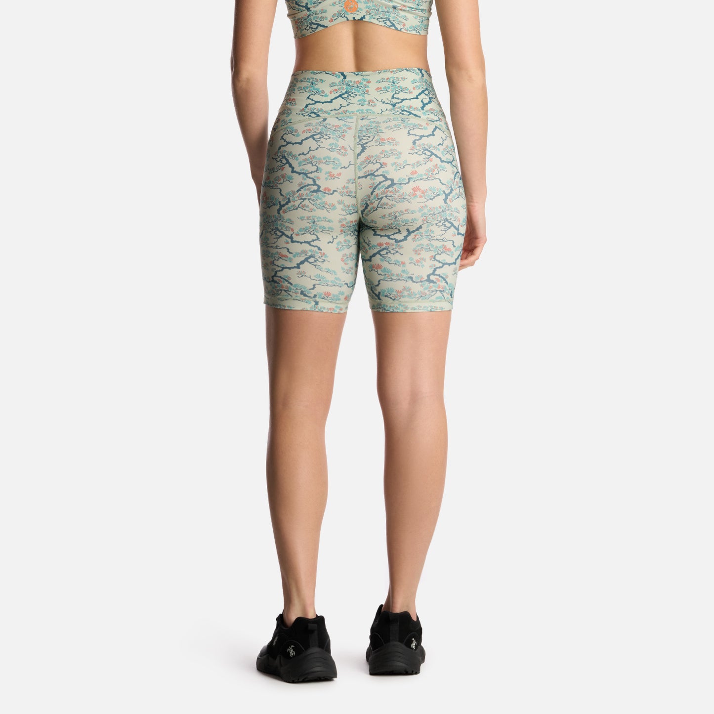 Calza Mujer Coihue Biker Print Menta Haka Honu