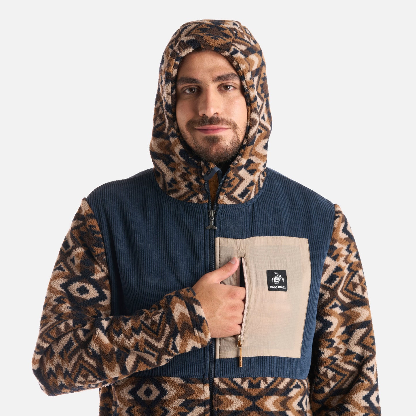 Polerón Hombre Puerto Print Azul Noche Haka Honu