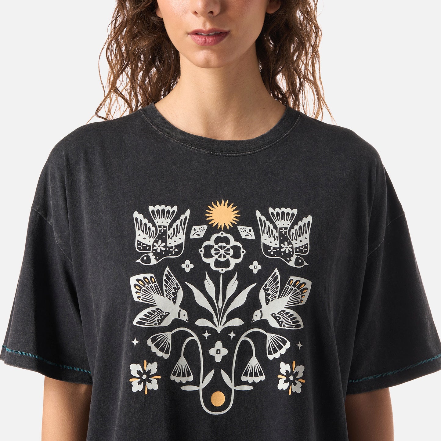 Polera Mujer Gorrion Negro Haka Honu