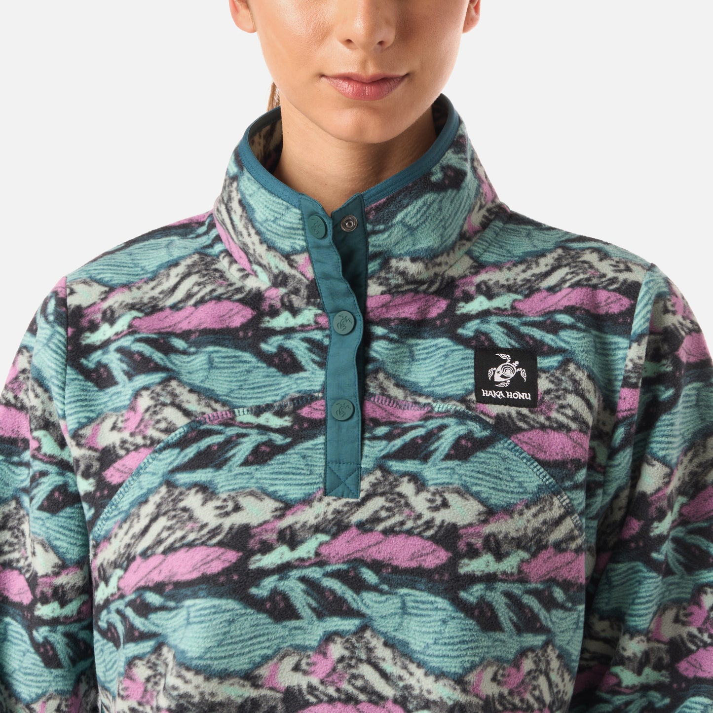 Polar Mujer Tokerau Print Petroleo Haka Honu