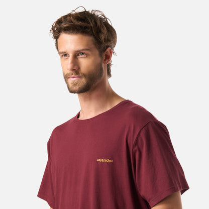 Polera Hombre Polo Burdeo Haka Honu