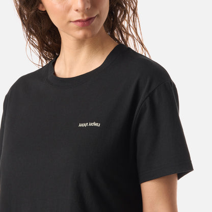 Polera Mujer Polo Negro Haka Honu