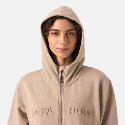 Polerón Mujer Motomami Full Zip Taupe Haka Honu