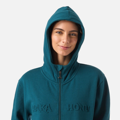 Polerón Mujer Motomami Full Zip Petroleo Oscuro Haka Honu