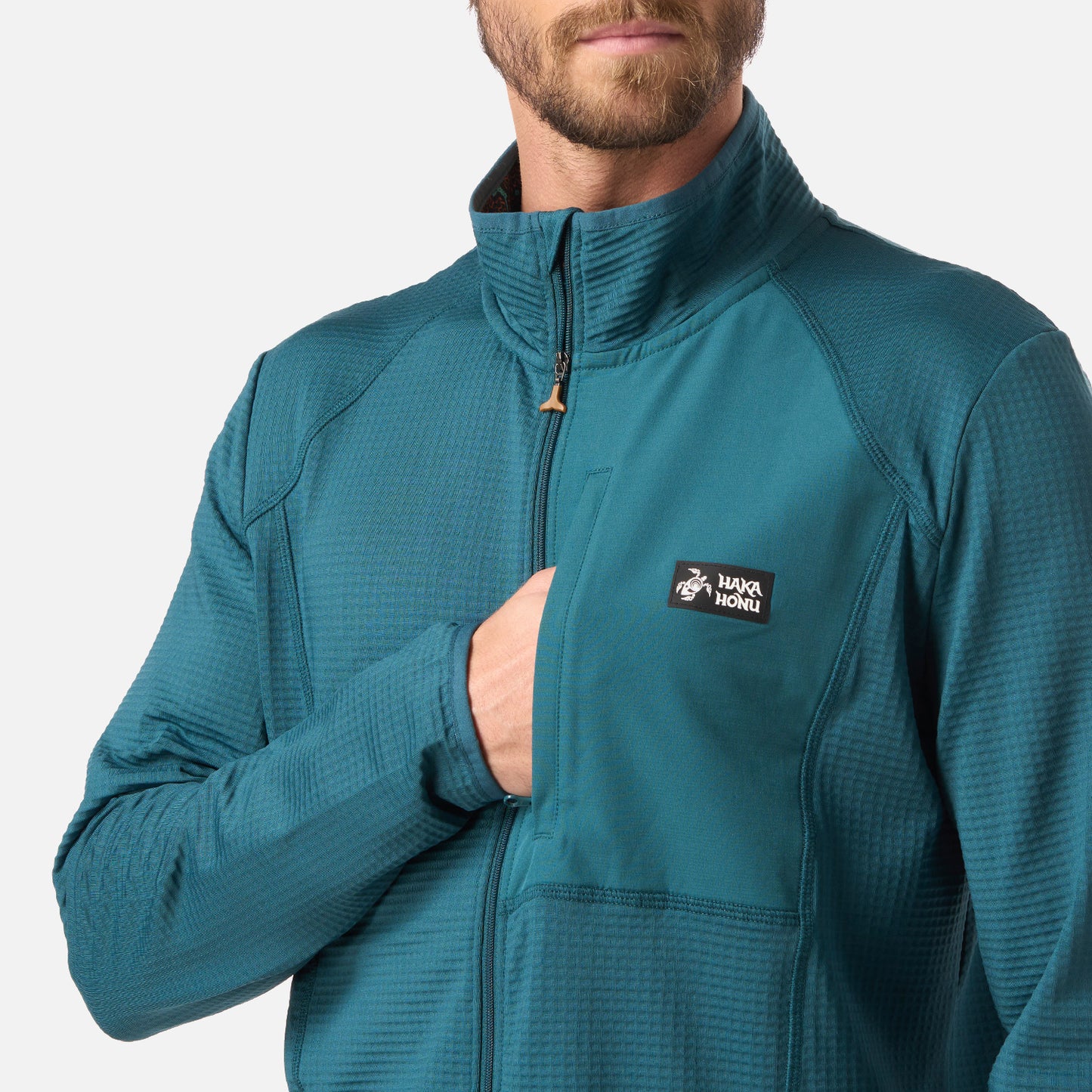 Polerón Hombre Taina Full Zip Petroleo Oscuro Haka Honu