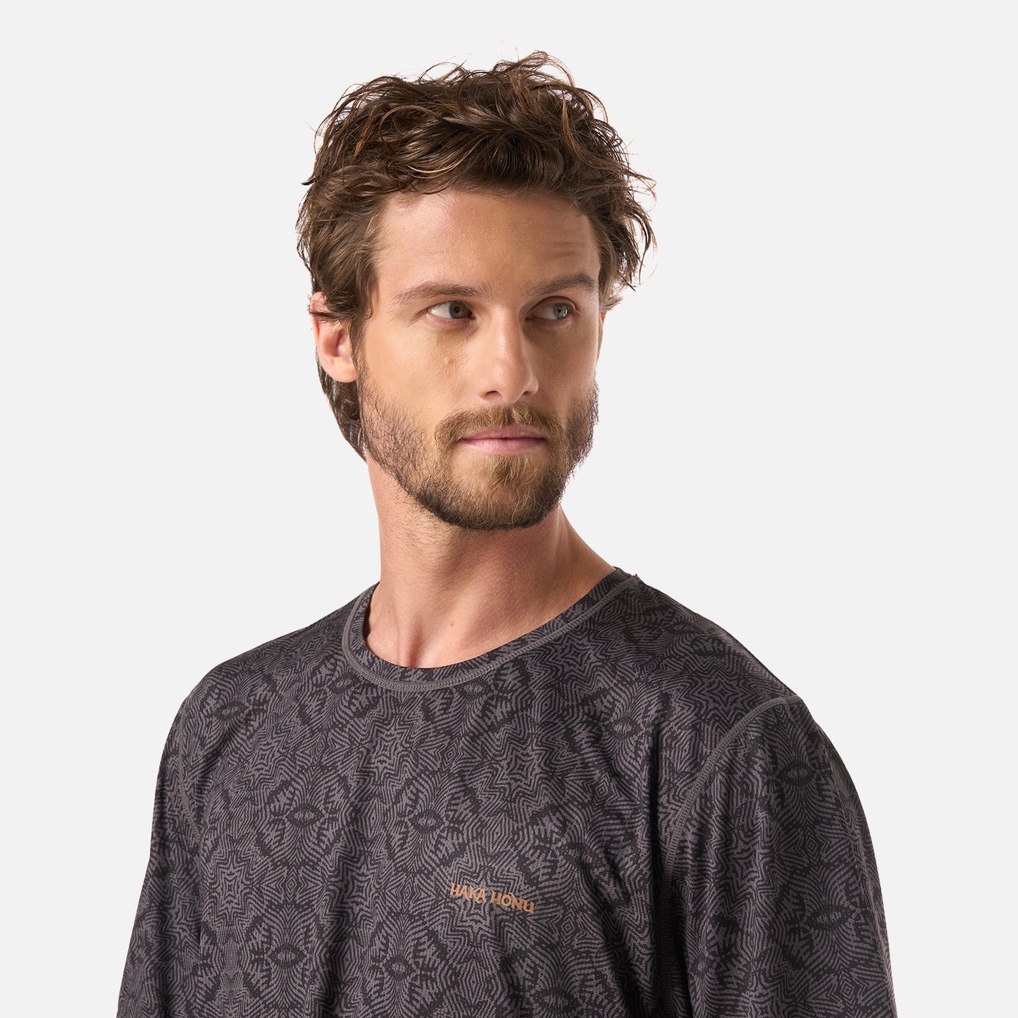 Polera Hombre Sudala Print Grafito Haka Honu