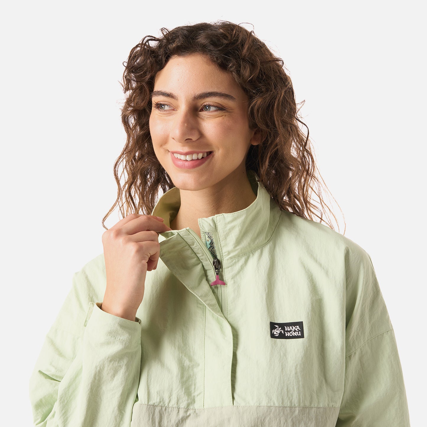 Chaqueta Mujer Hija Del Viento 14 Zip Menta Haka Honu