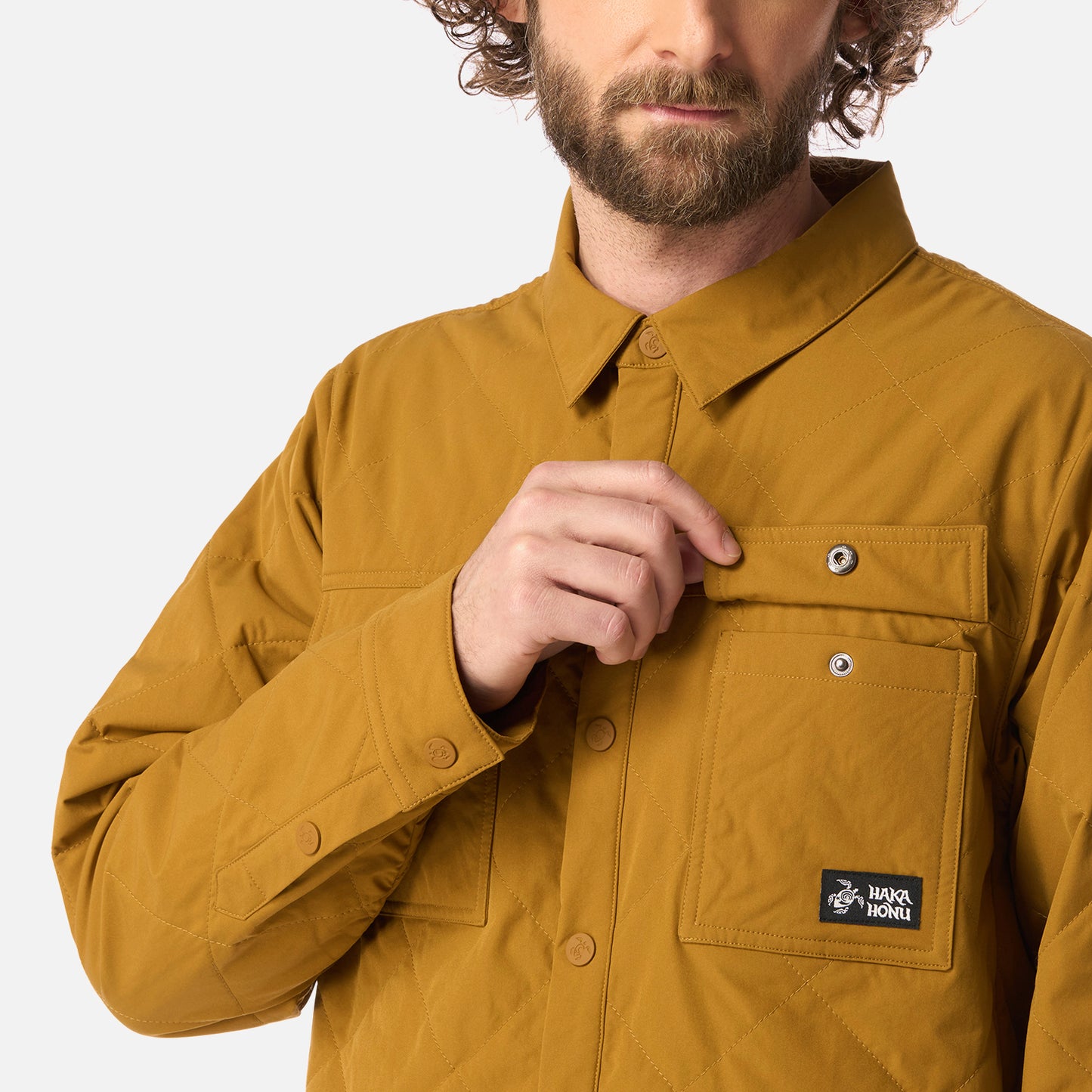 Camisa Hombre Fogata Mostaza Oscuro Haka Honu