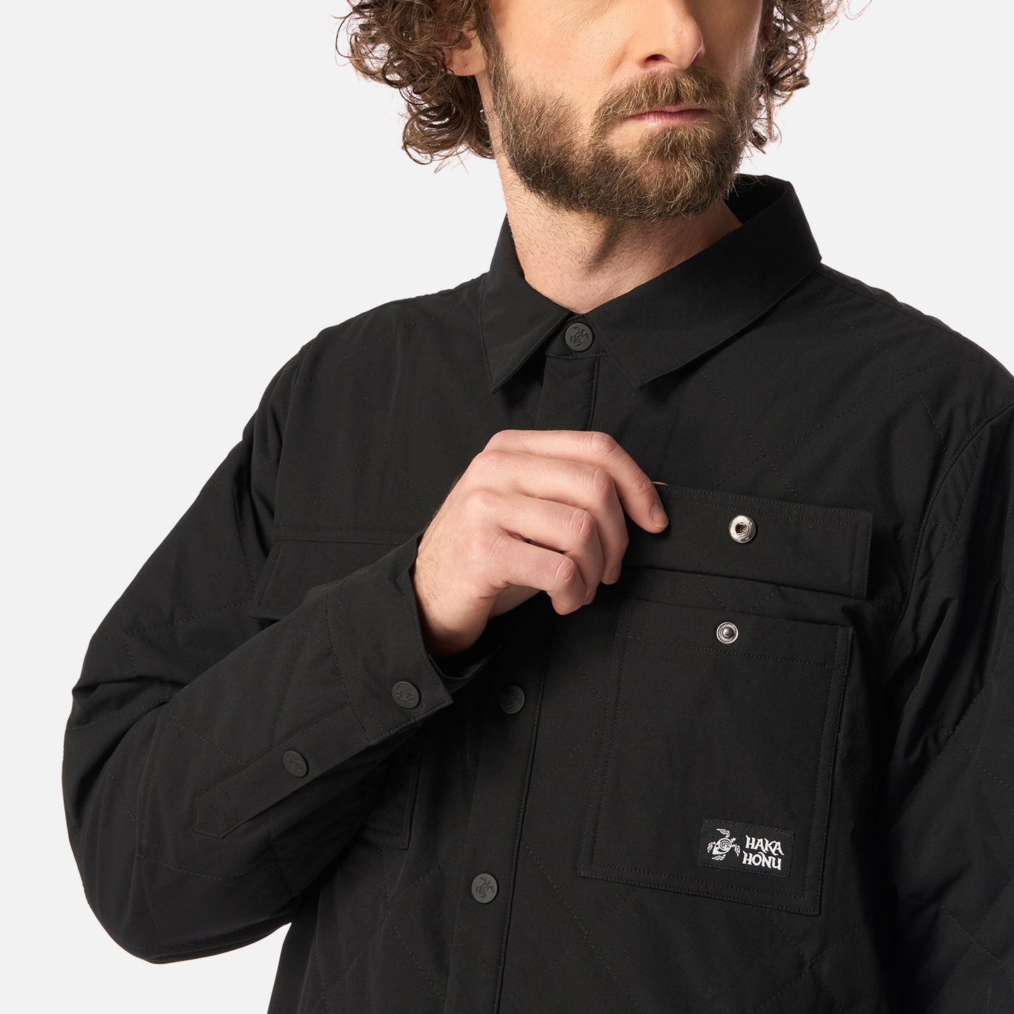 Camisa Hombre Fogata Negro Haka Honu
