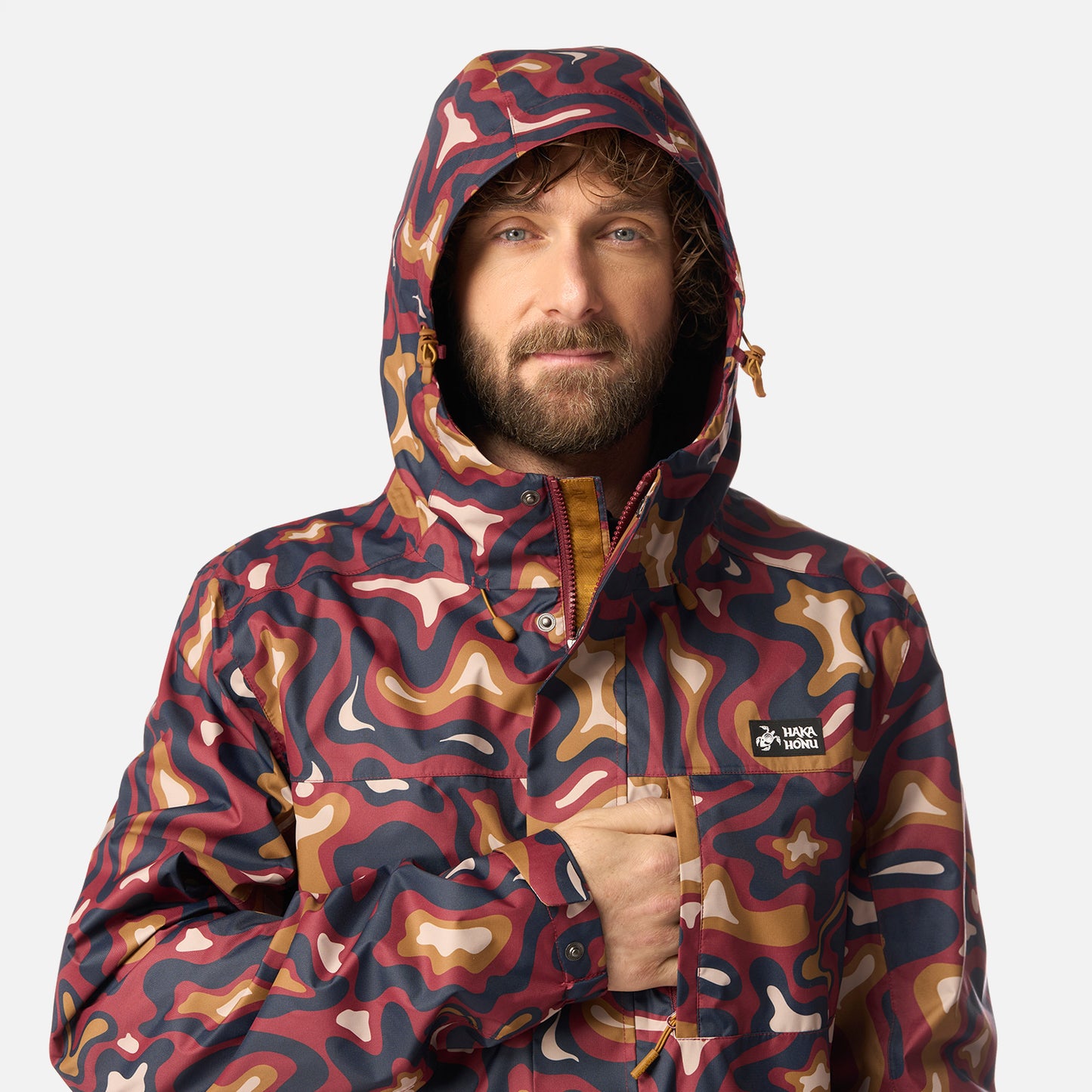 Chaqueta Hombre Kauai Full Print Vino Haka Honu