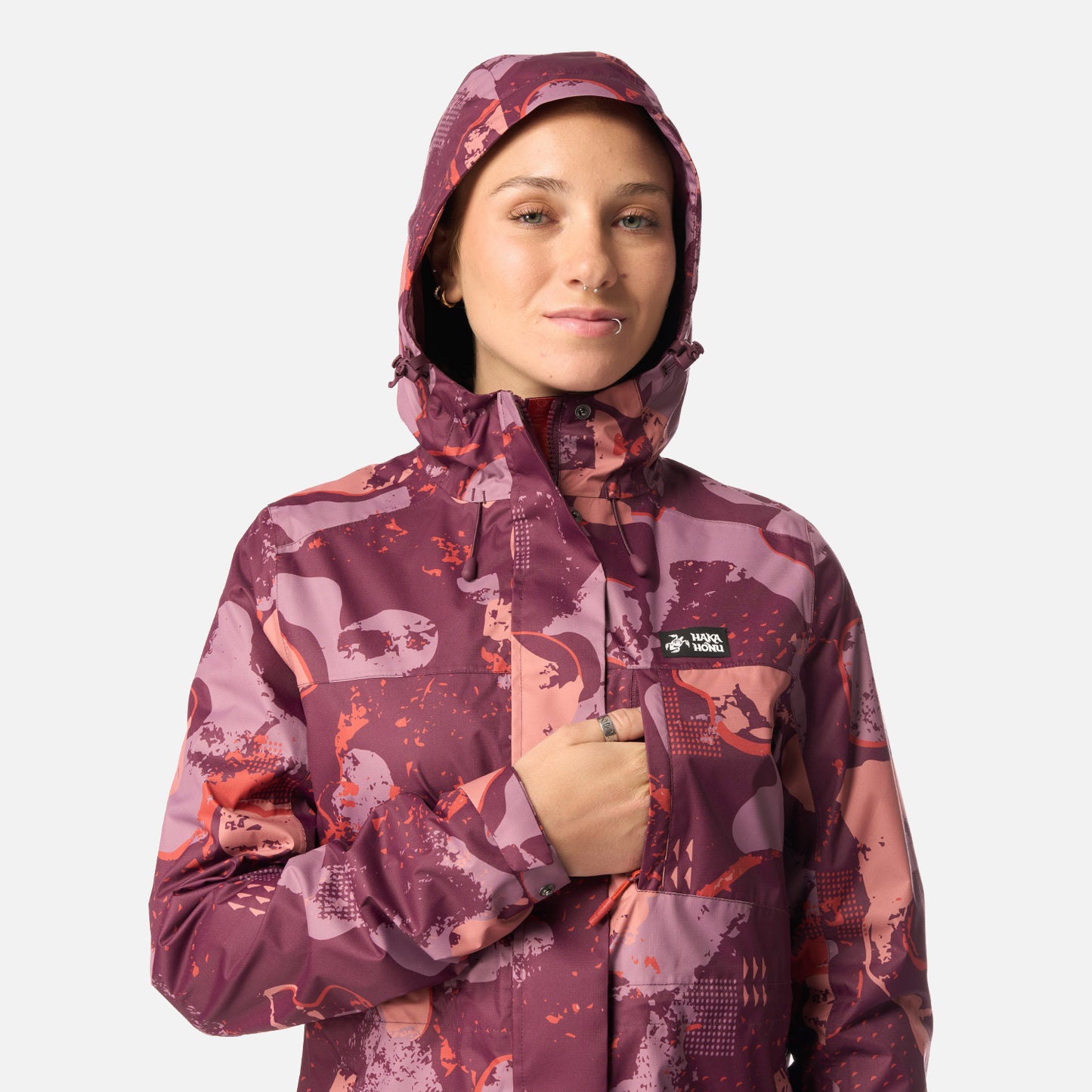 Chaqueta Mujer Kauai Print Morado Oscuro Haka Honu
