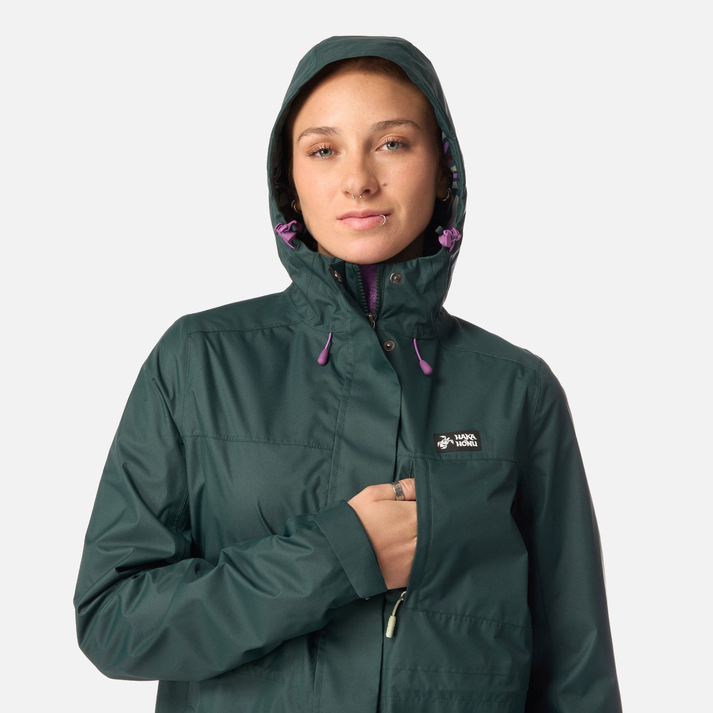 Chaqueta Mujer Kauai Verde Bosque Haka Honu