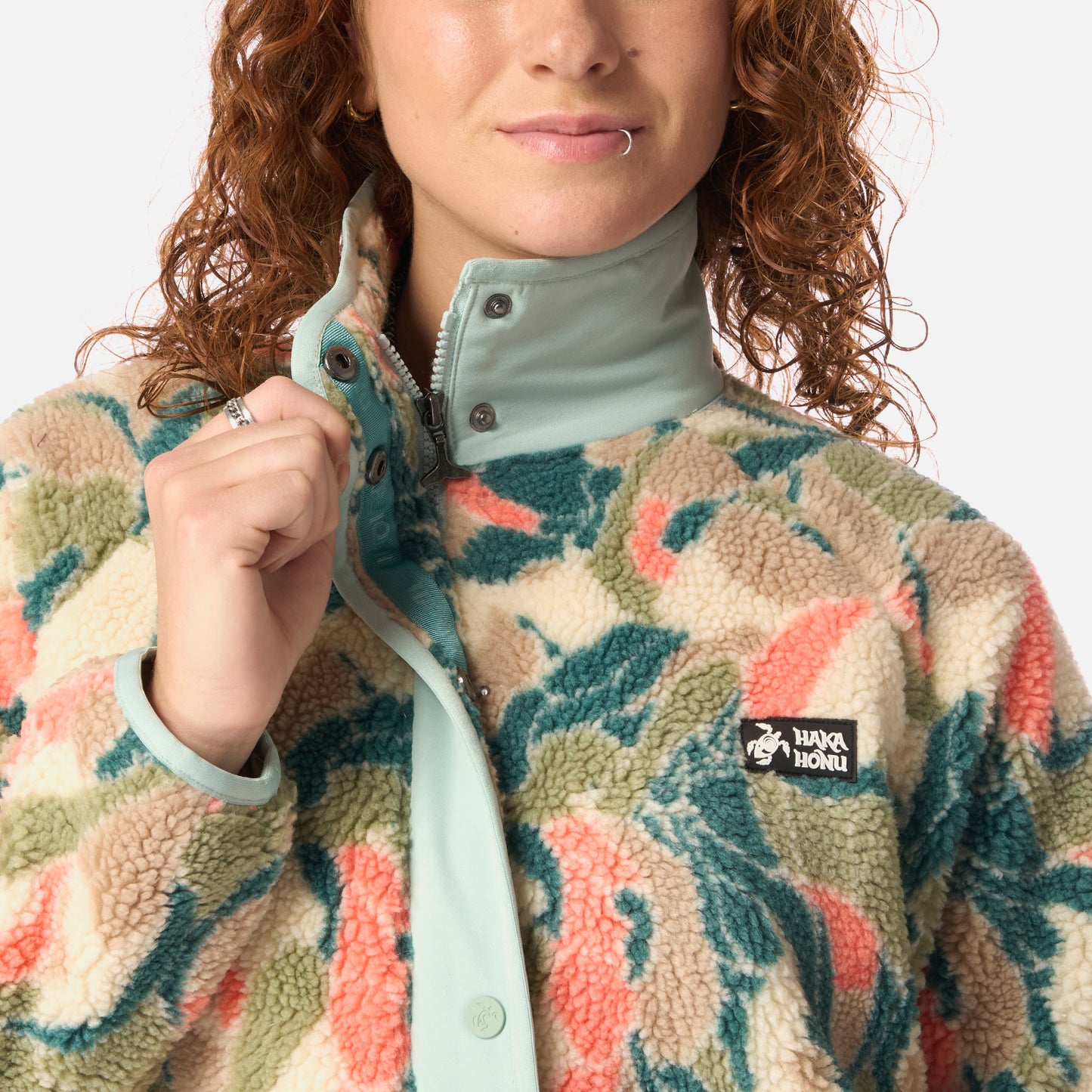 Polar Mujer Zip-porrito Print Celeste Haka Honu