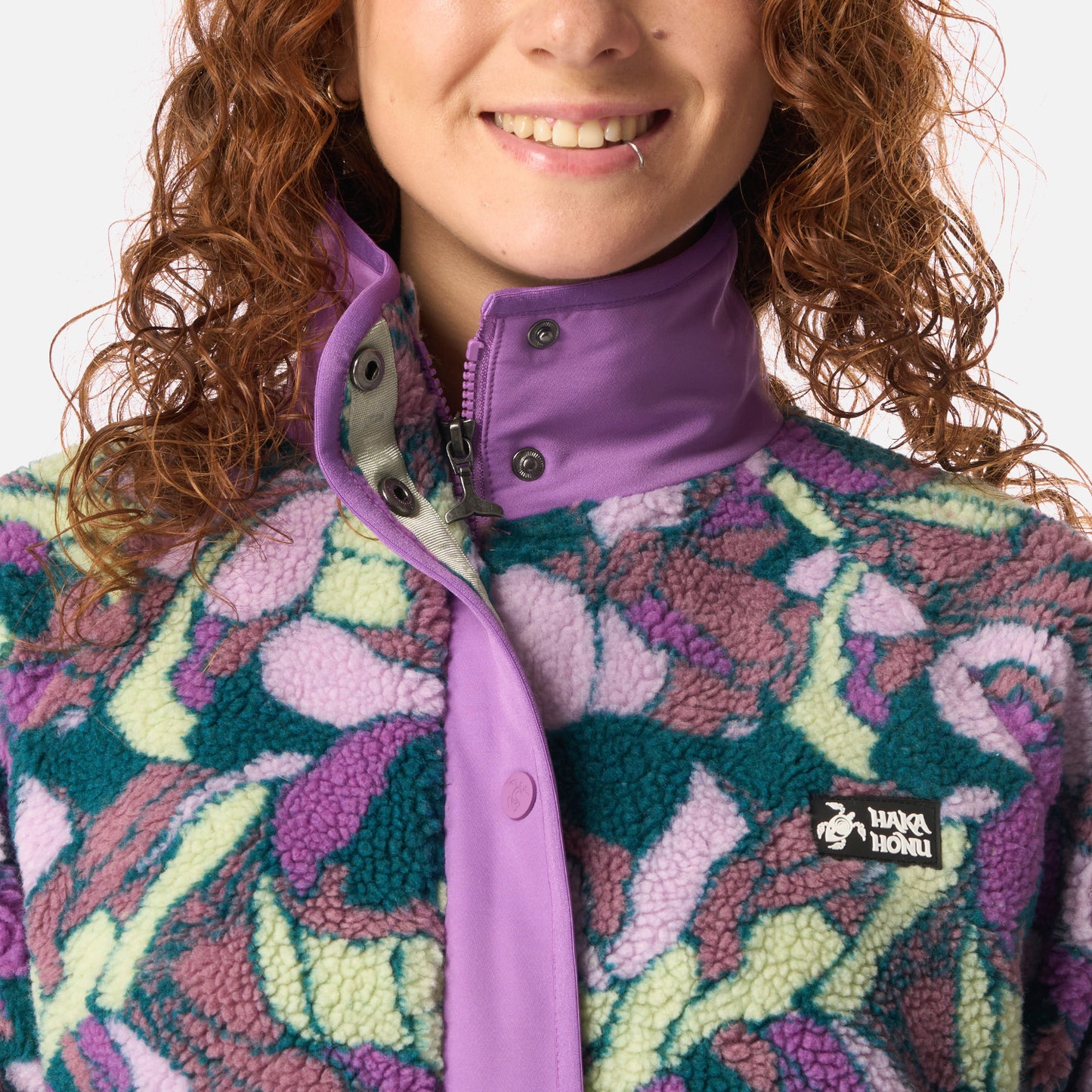 Polar Mujer Zip-porrito Print Morado Haka Honu